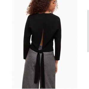Wilfred Black Open Back Tie Laon Blouse